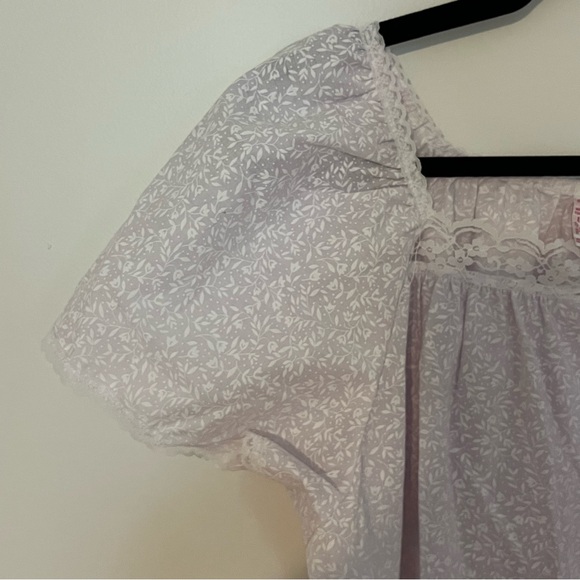 Vintage Sears nightgown midi women's Large floral cotton blend house dress - Picture 3 of 8